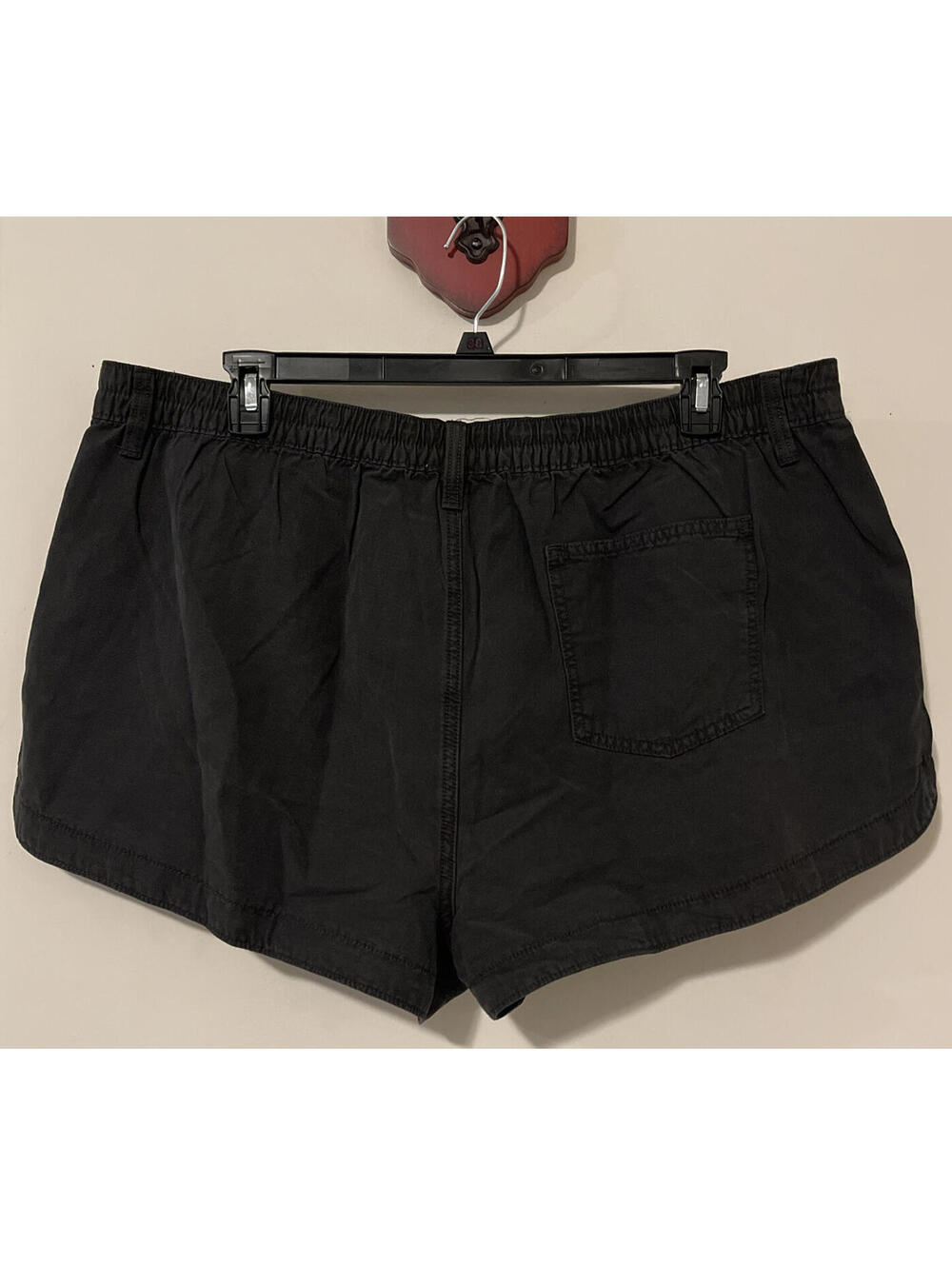 Aerie Womens 2xl Gray Elastic Waist Cotton Blend Chino Shorts NWT! A5181 - Picture 2 of 3